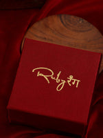 Thumbnail for Oversized Round Cocktail Kundan Ring - Ruby Raang