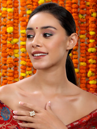 Kundan Ring - Ruby Raang - Distacart