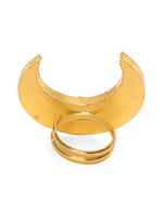 Thumbnail for Half Moon Kundan Ring - Ruby Raang