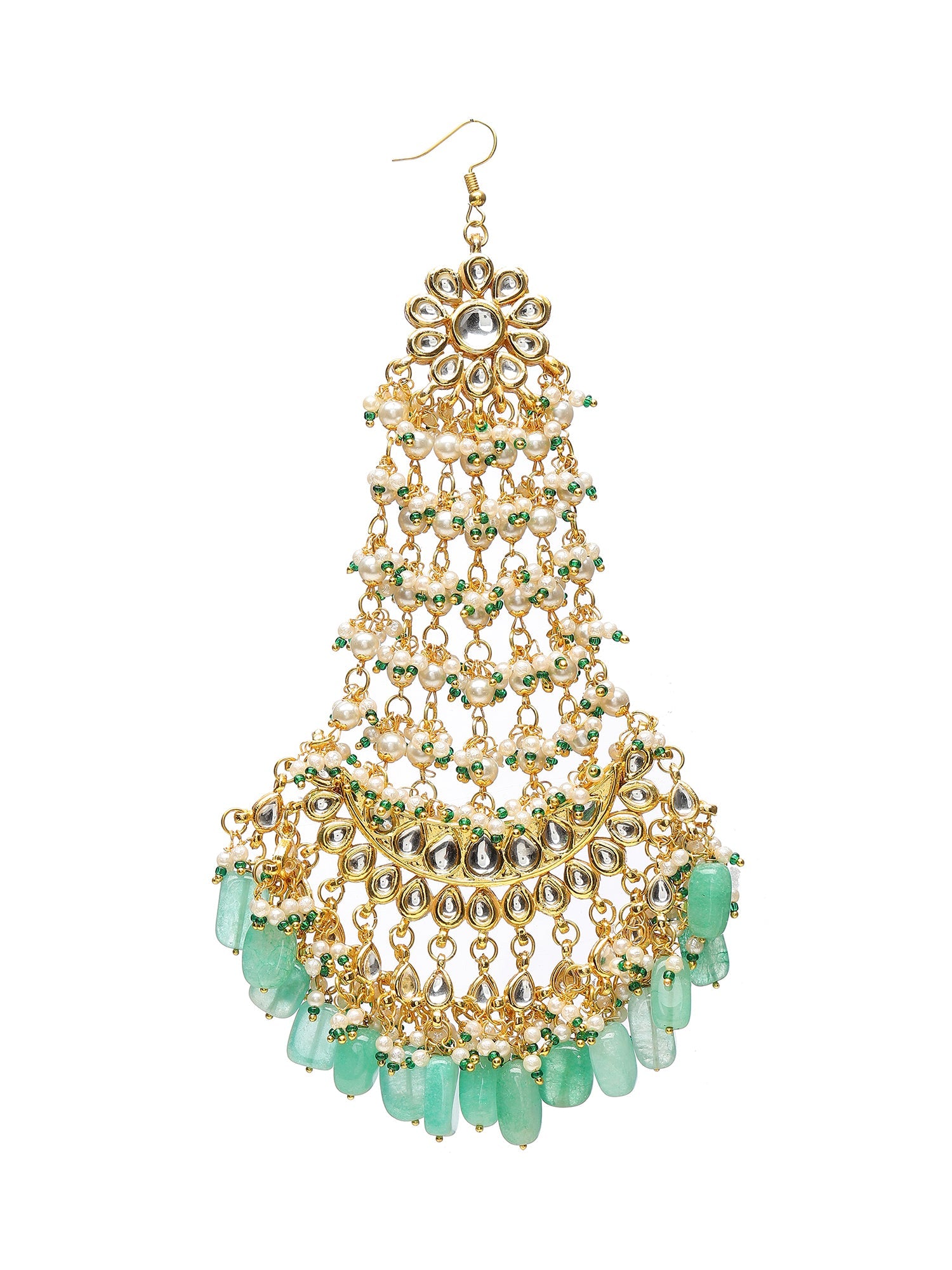 Kundan and Stone Passa/Jhoomer - Ruby Raang