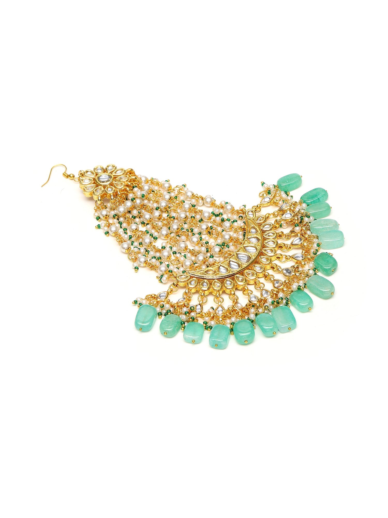 Kundan and Stone Passa/Jhoomer - Ruby Raang