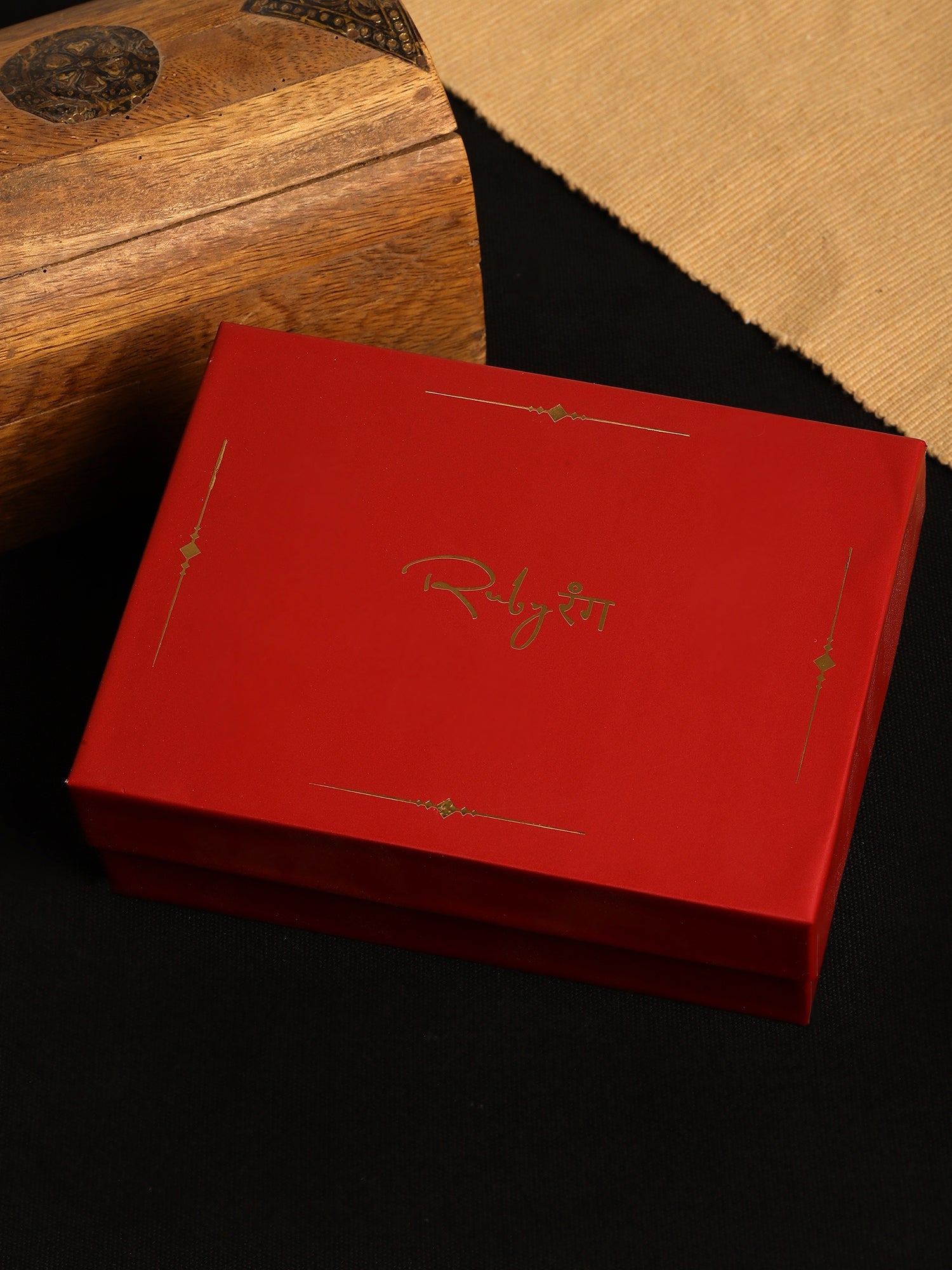 Kundan and Stone Passa/Jhoomer - Ruby Raang