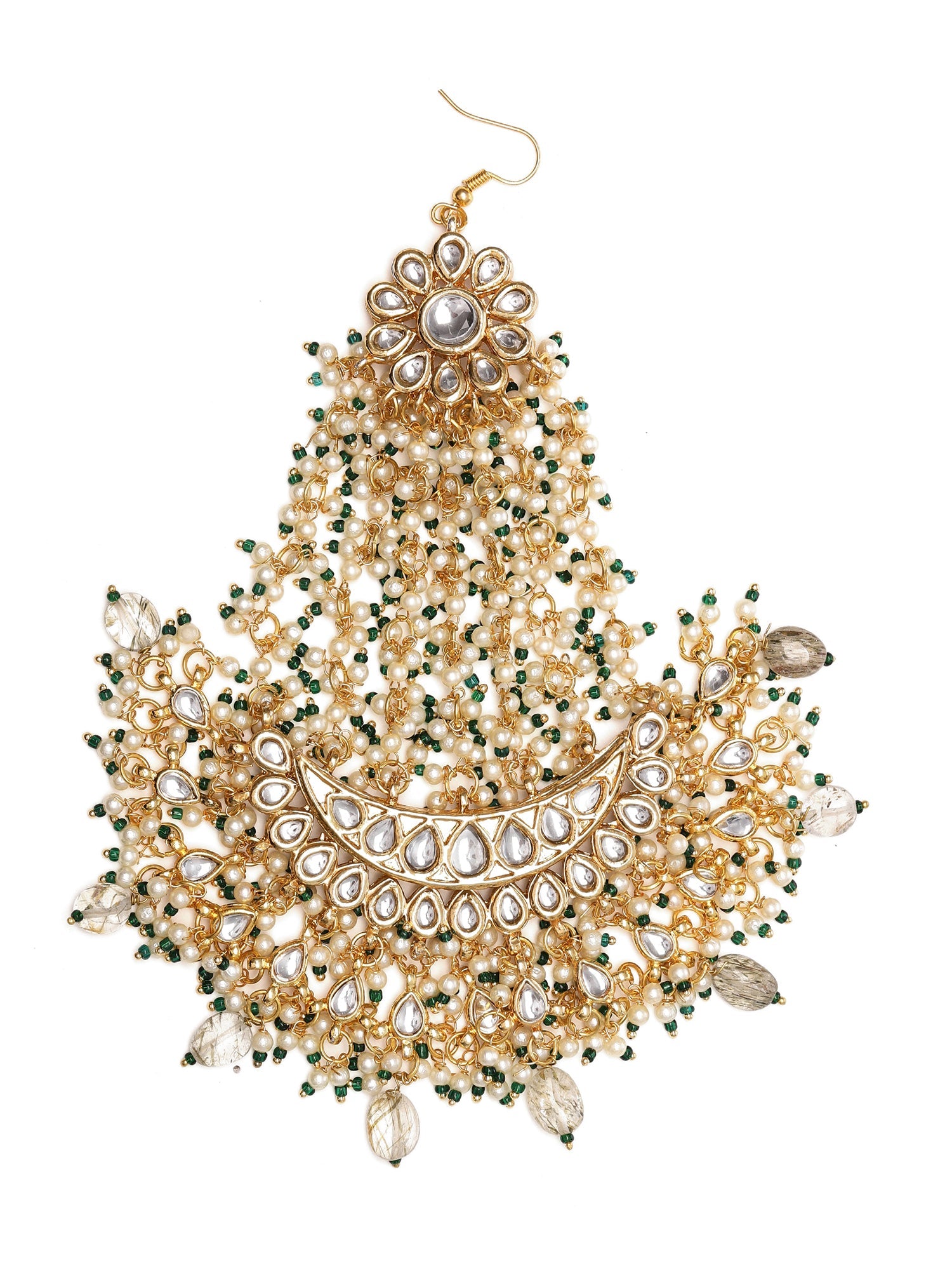 Kundan and Stone Passa/Jhoomer - Ruby Raang