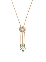 Thumbnail for Kundan Long Necklace - Ruby Raang