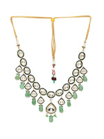 Thumbnail for Kundan and Stone Meenakari Necklace - Ruby Raang