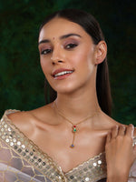Thumbnail for Multi Meenakari Kundan Necklace - Ruby Raang