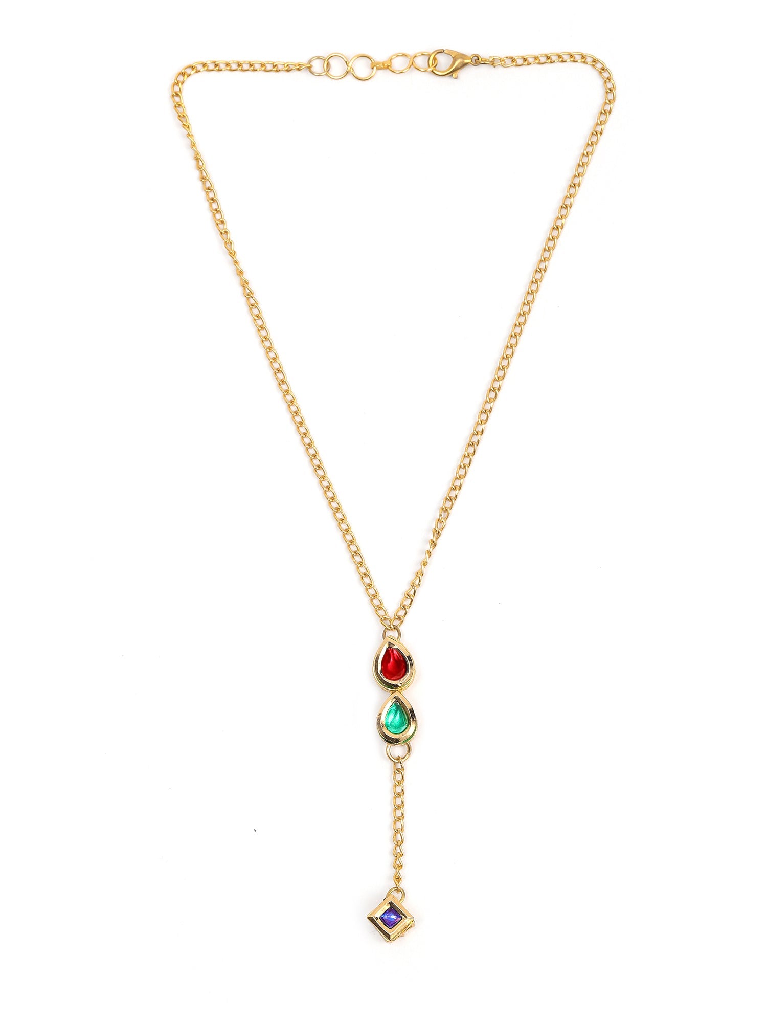 Multi Meenakari Kundan Necklace - Ruby Raang