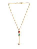 Thumbnail for Multi Meenakari Kundan Necklace - Ruby Raang