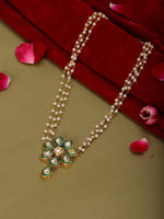 Thumbnail for Meenakari Kundan Choker in Pearl Strings - Ruby Raang