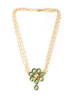 Thumbnail for Meenakari Kundan Choker in Pearl Strings - Ruby Raang