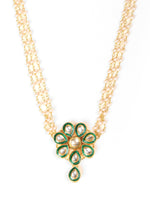 Thumbnail for Meenakari Kundan Choker in Pearl Strings - Ruby Raang