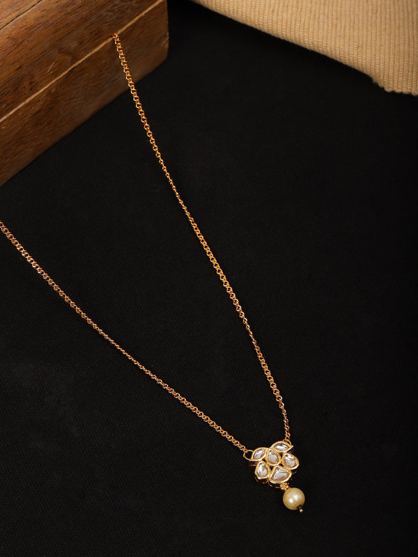 Long Kundan Necklace - Ruby Raang