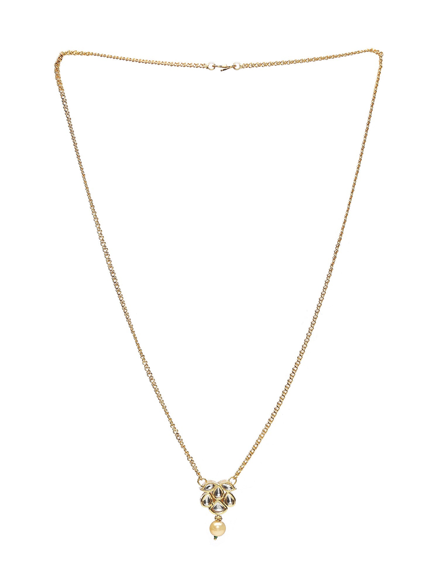 Long Kundan Necklace - Ruby Raang