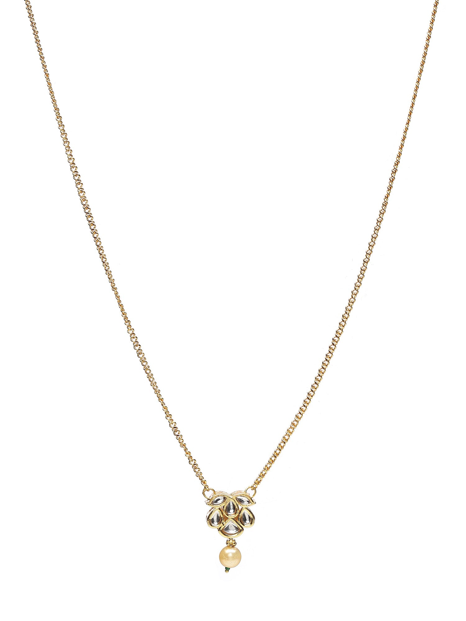 Long Kundan Necklace - Ruby Raang