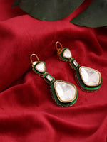 Thumbnail for Kundan and Meenakari Earrings - Ruby Raang