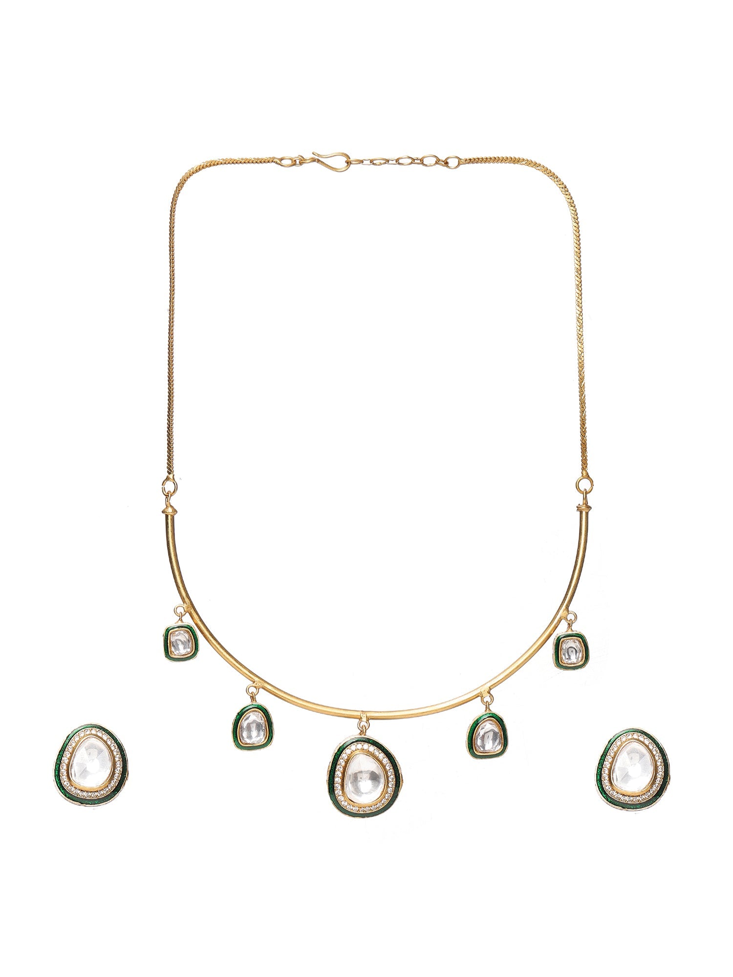 Hasli Neckpiece with Studs - Ruby Raang
