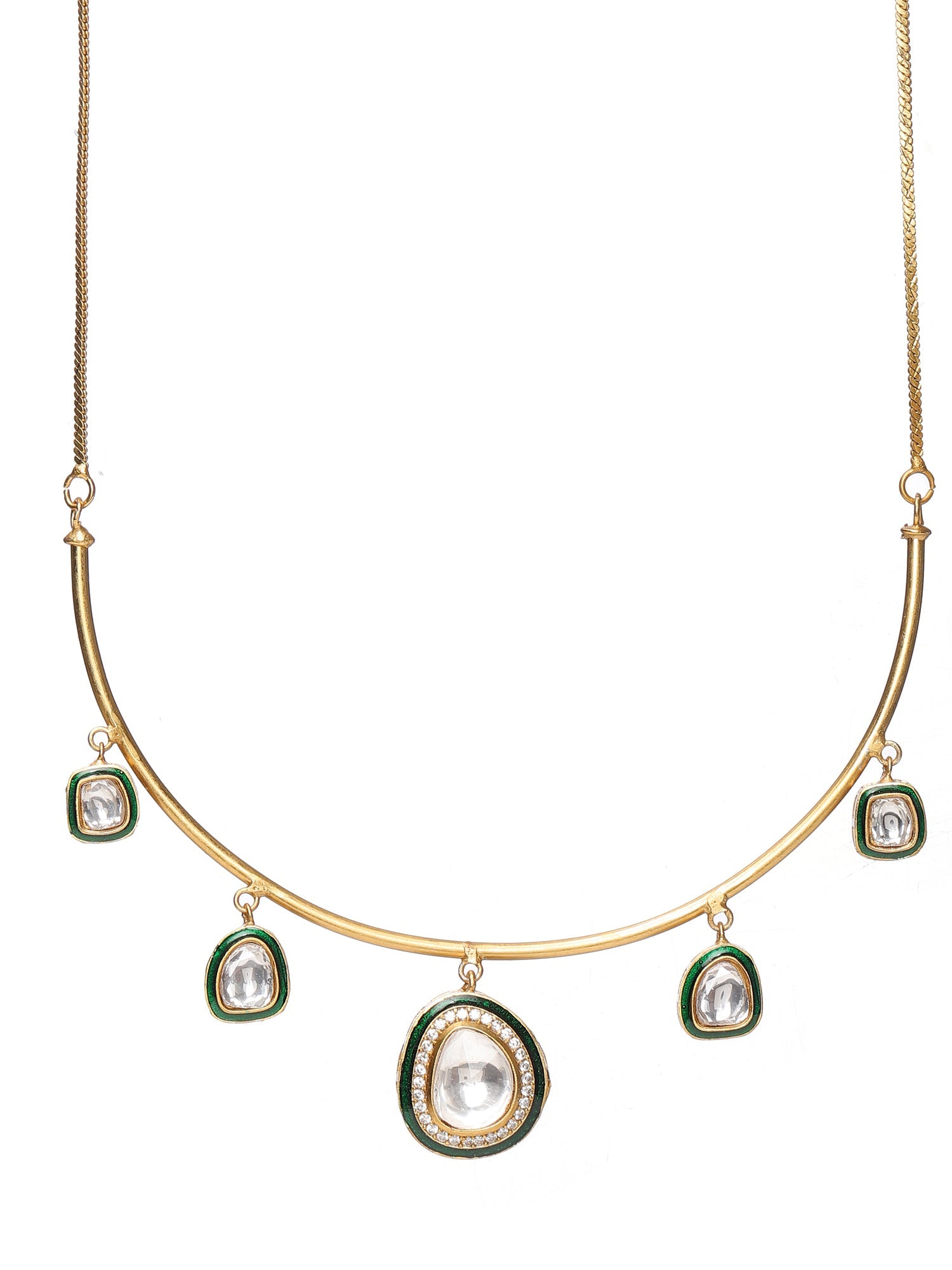 Hasli Neckpiece with Studs - Ruby Raang