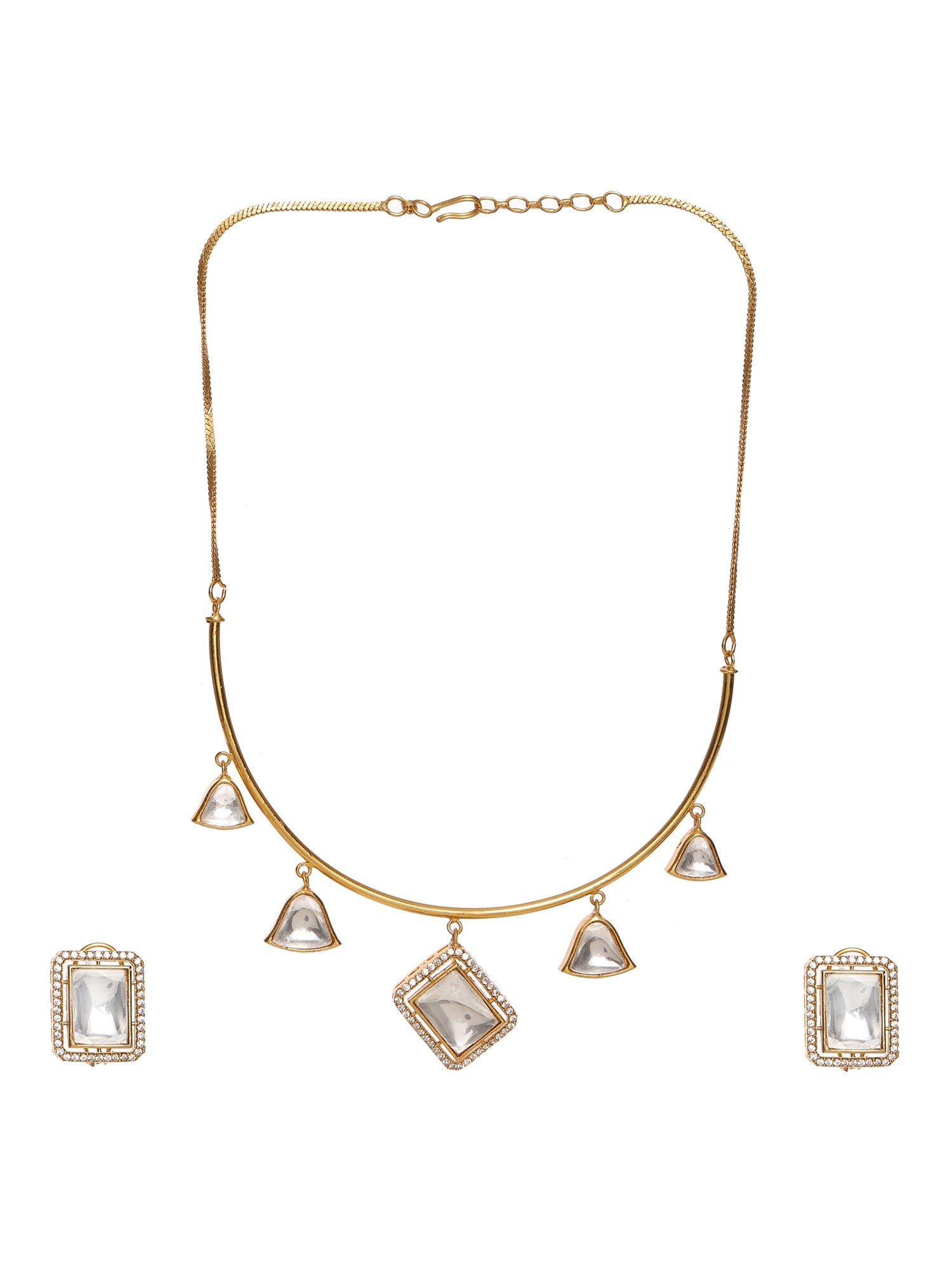 Hasli Neckpiece with Studs - Ruby Raang