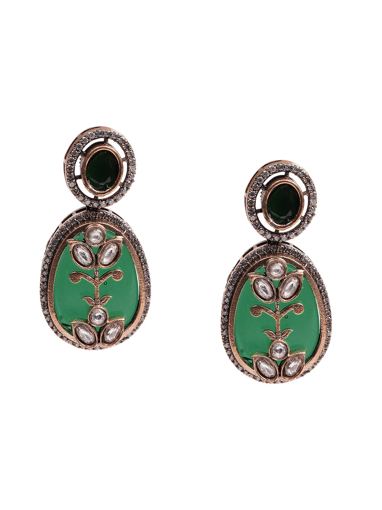 Long Pearl Layered Necklace with Pendant and Matching Earrings - Ruby Raang