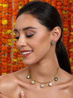 Thumbnail for Kundan Hasli with Matching Studs - Ruby Raang