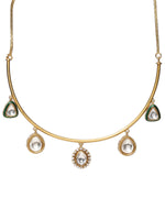 Thumbnail for Kundan Hasli with Matching Studs - Ruby Raang