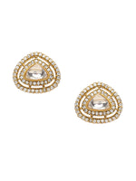 Thumbnail for Layered Kundan Neckpiece with Matching Studs - Ruby Raang