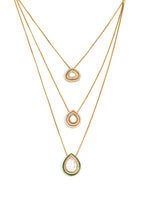 Thumbnail for Layered Kundan Neckpiece with Matching Studs - Ruby Raang