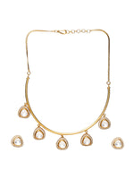 Thumbnail for Hasli with Kundan & Mossainite & Matching Studs - Ruby Raang