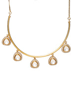 Thumbnail for Hasli with Kundan & Mossainite & Matching Studs - Ruby Raang