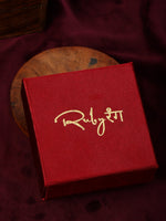 Thumbnail for Handcrafted Patchi Kundan Necklace with Studs - Ruby Raang