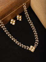 Thumbnail for Kundan in Pearl String with Matching Studs - Ruby Raang