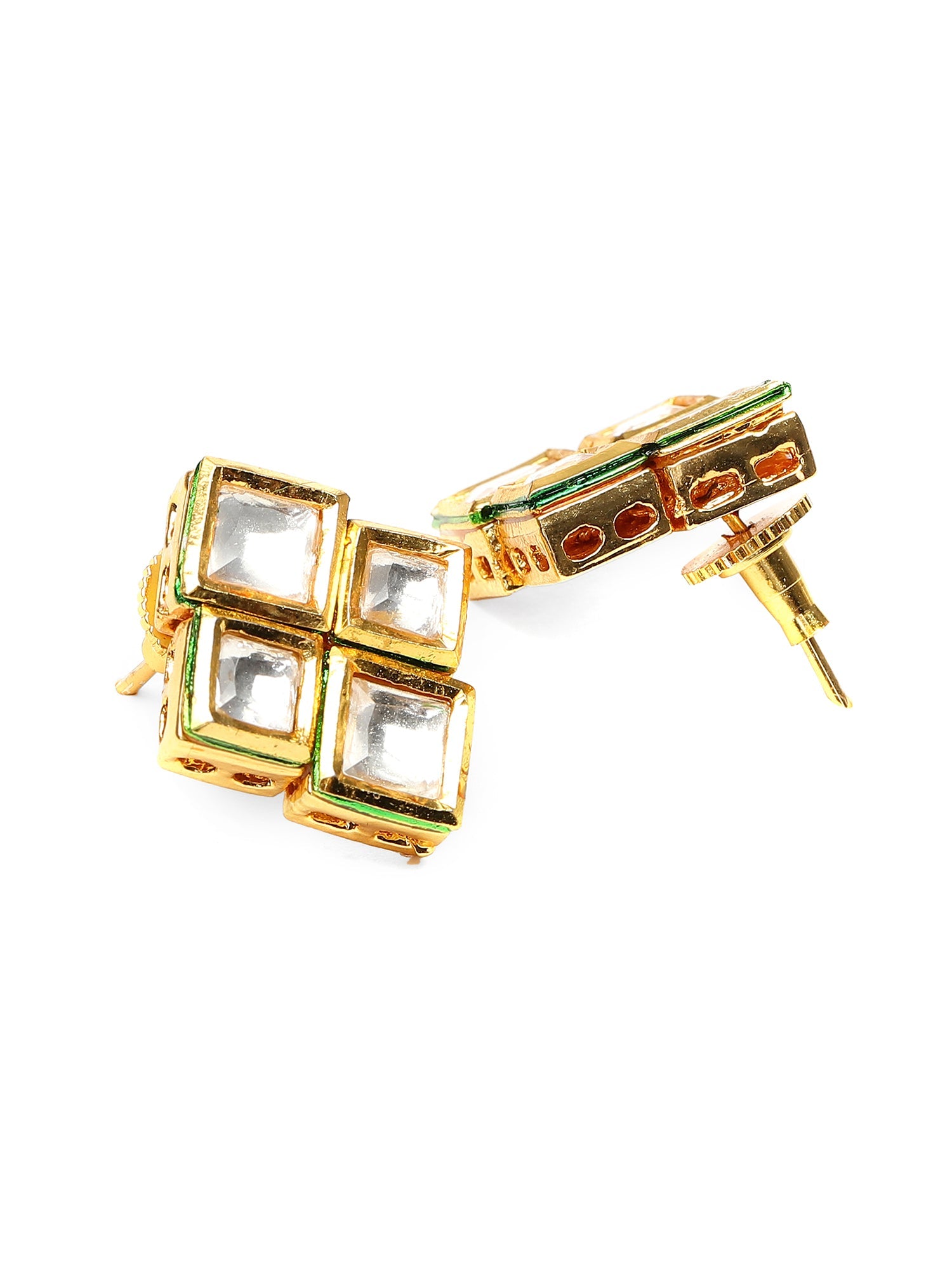 Kundan in Pearl String with Matching Studs - Ruby Raang