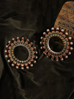 Thumbnail for Oversized Pearl Meenakari Handcrafted Heavy Bangles (set of 2) - Ruby Raang