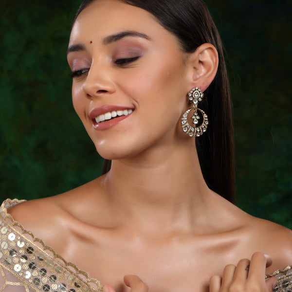 Chand Kundan Earrings - Ruby Raang - Distacart