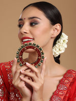 Thumbnail for Meenakari Handcrafted Heavy Bangle - Ruby Raang