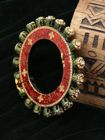 Thumbnail for Meenakari Handcrafted Heavy Bangle - Ruby Raang