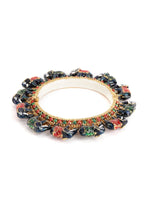 Thumbnail for Elephant Blue Meenakari Handcrafted Heavy Bangle - Ruby Raang