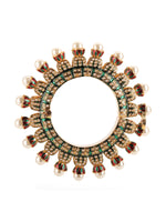 Thumbnail for Oversized Pearl Meenakari Handcrafted Heavy Bangle - Ruby Raang
