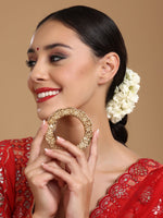 Thumbnail for Golden Pearl Handcrafted Heavy Bangle - Ruby Raang