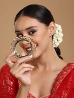 Thumbnail for Multi Meenakari Handcrafted Heavy Bangle - Ruby Raang