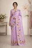 Sangam Prints Purple Cotton Print Woven Work Traditional Saree - Dista