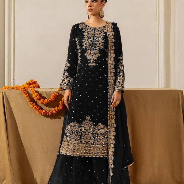 Lehenga Mart Designer Plazzo Suit For Women-Black