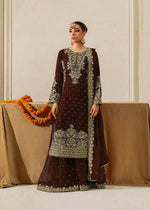 Thumbnail for Prazu Fashion Coffee Georgette Sequin With Rivet Moti Palazzo Suit