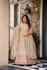 Prazu Fashion Cream Georgette Thread Sequin Anarkali Suit - Distacart