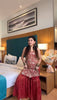 Prazu Fashion Maroon Simmer Silk Thread Sequin Sharara Suit - Distacart