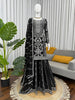 Prazu Fashion Black Georgette Thread Sequence Sharara Suit - Distacart