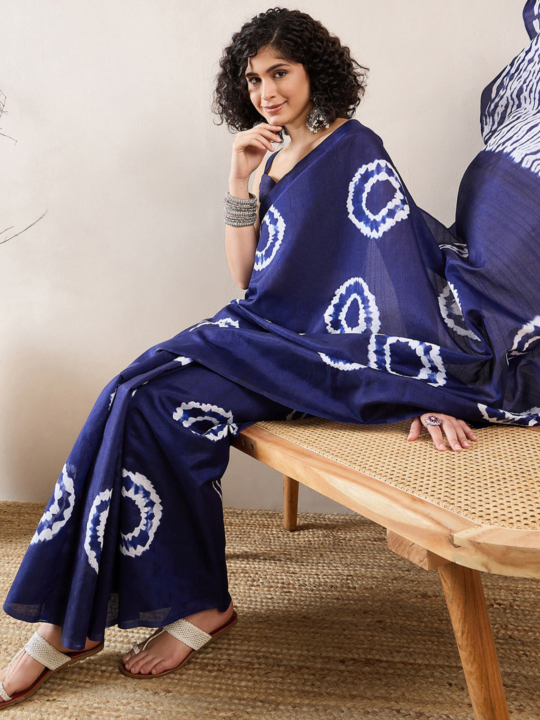NOZ2TOZ Women's Bhagalpuri Silk Purple Printed Designer Saree With Blouse Piece - Distacart