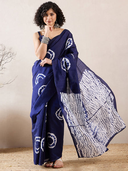 NOZ2TOZ Women's Bhagalpuri Silk Purple Printed Designer Saree With Blouse Piece - Distacart