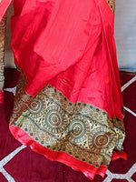 Thumbnail for NOZ2TOZ Women's Art Silk Red Printed Ready to Wear With Blouse Piece - Distacart