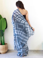 Thumbnail for NOZ2TOZ Women's Georgette Grey Printed Ready to Wear With Blouse Piece - Distacart